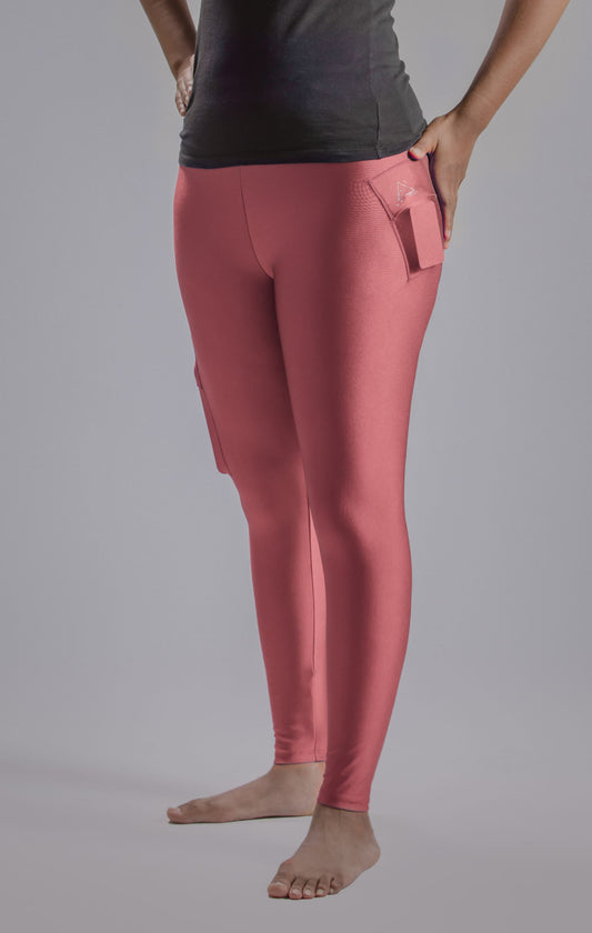 Women's Activewear Leggings with Insulin Pump and Cell Phone Pockets
